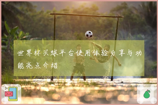 世界杯买球平台使用体验分享与功能亮点介绍