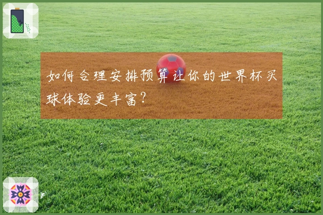 如何合理安排预算让你的世界杯买球体验更丰富？